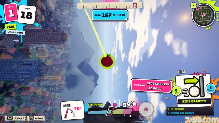 『Crazy City Golf』街をまるごとコースにしたパーティゴルフアクションが本日(10/26)に発売。道順は自由、事故はごちそう
