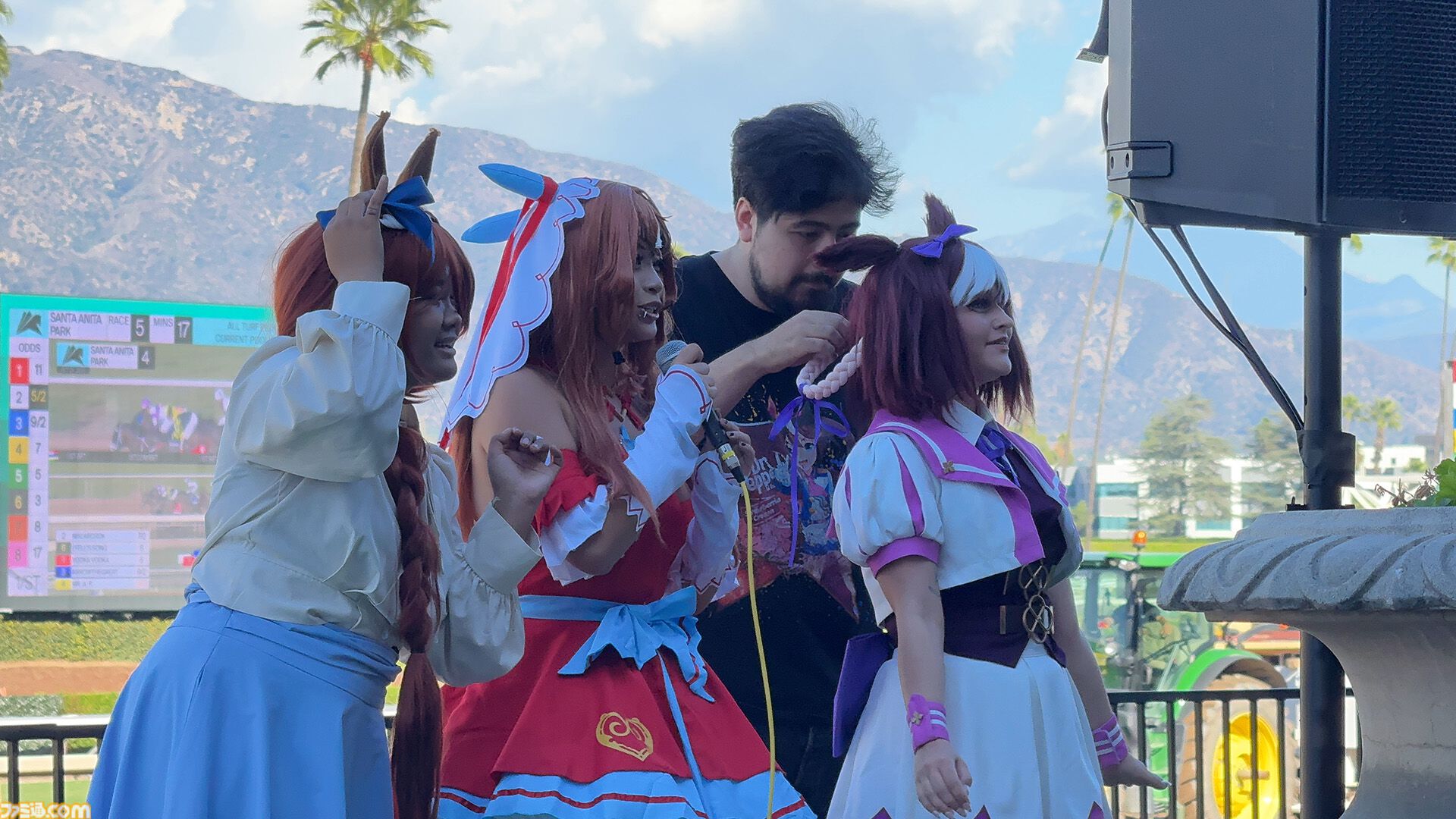『ウマ娘』LAライブ中止も現地ファンの熱狂は止まらず。サンタアニタ競馬場にトレーナーたちが集結、3組のプロポーズも【現地レポ】