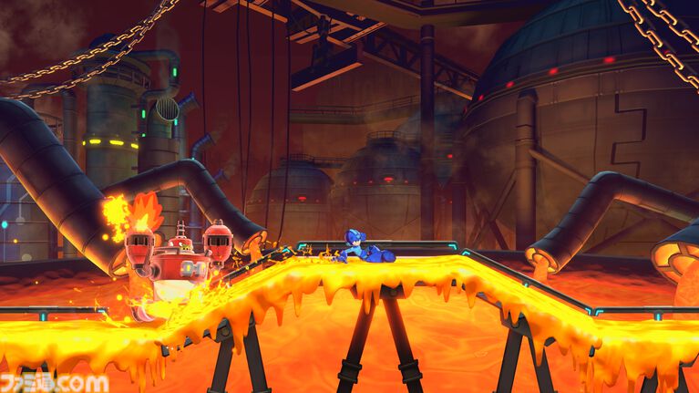 『ロックマン: デュアル オーバーライド』新ボス“タンクマン”は承認欲求の塊。滑る床やガス充満エリアなどオイル貯蔵施設ならではのギミックが判明