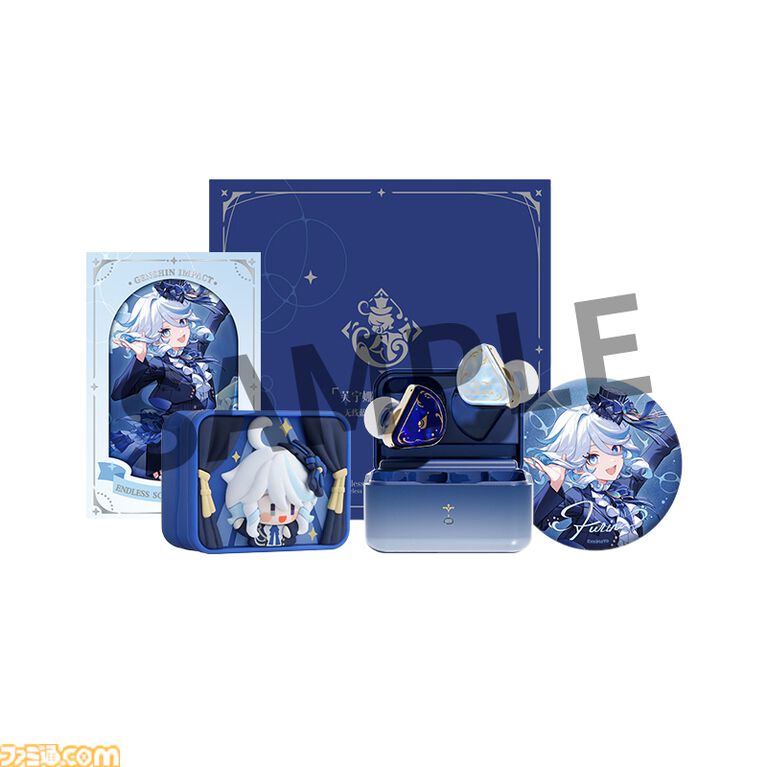 『原神』フリーナのワイヤレスイヤホンセットが当たるオンラインくじが本日(10/27)発売。ちびキャラフィギュアやプクプク獣のクッションなども登場