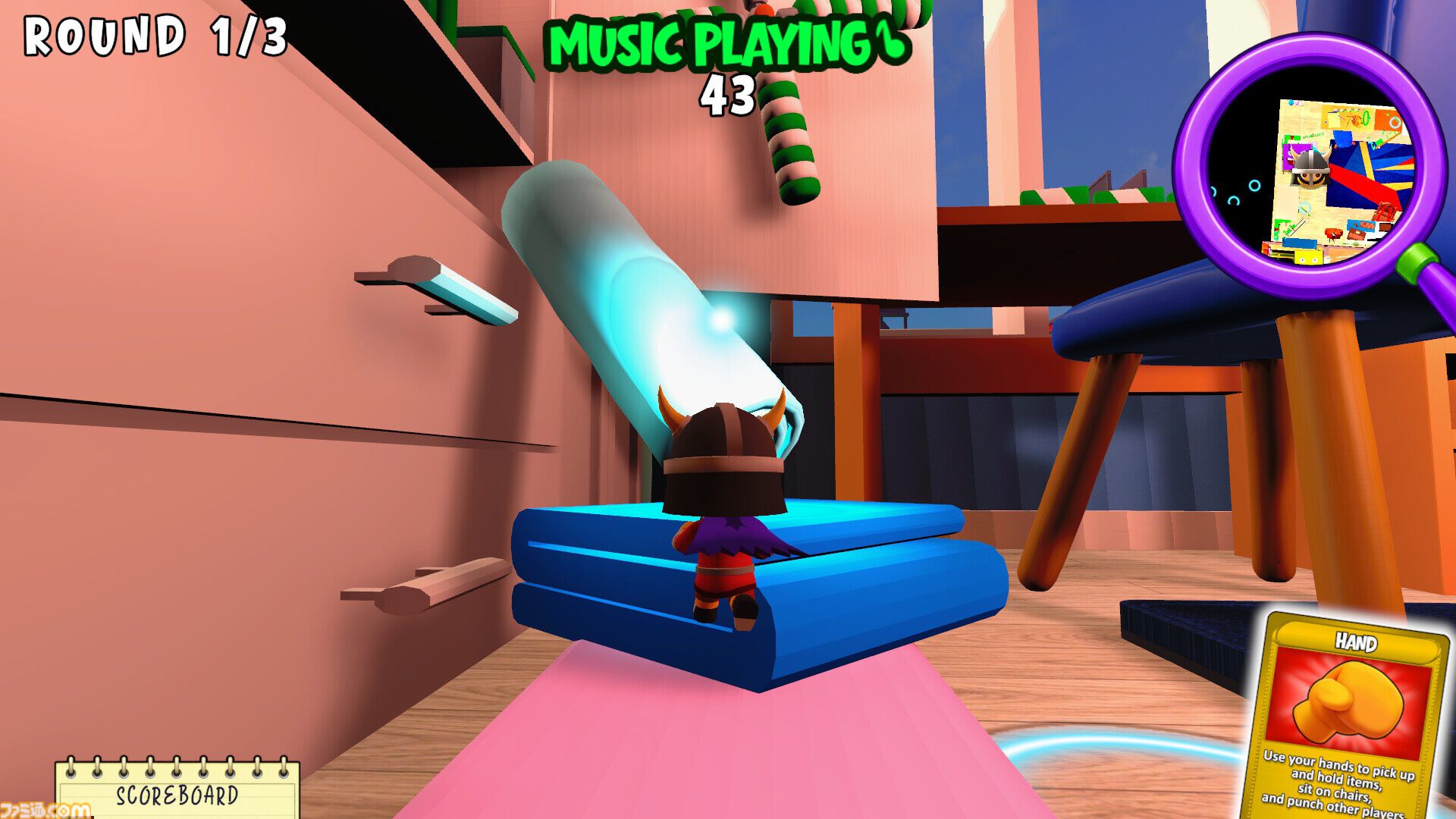 『Chair Chase』イスがパルクールで逃げ回るパーティー椅子取りゲームの体験版が11月3日より配信。友達を押しのけて多くのイスに座れ
