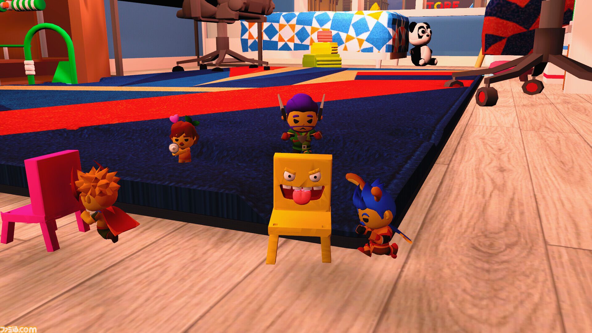 『Chair Chase』イスがパルクールで逃げ回るパーティー椅子取りゲームの体験版が11月3日より配信。友達を押しのけて多くのイスに座れ