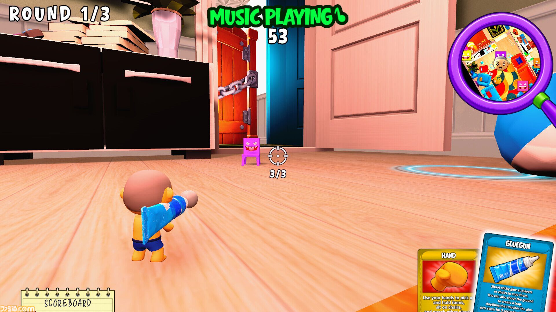 『Chair Chase』イスがパルクールで逃げ回るパーティー椅子取りゲームの体験版が11月3日より配信。友達を押しのけて多くのイスに座れ