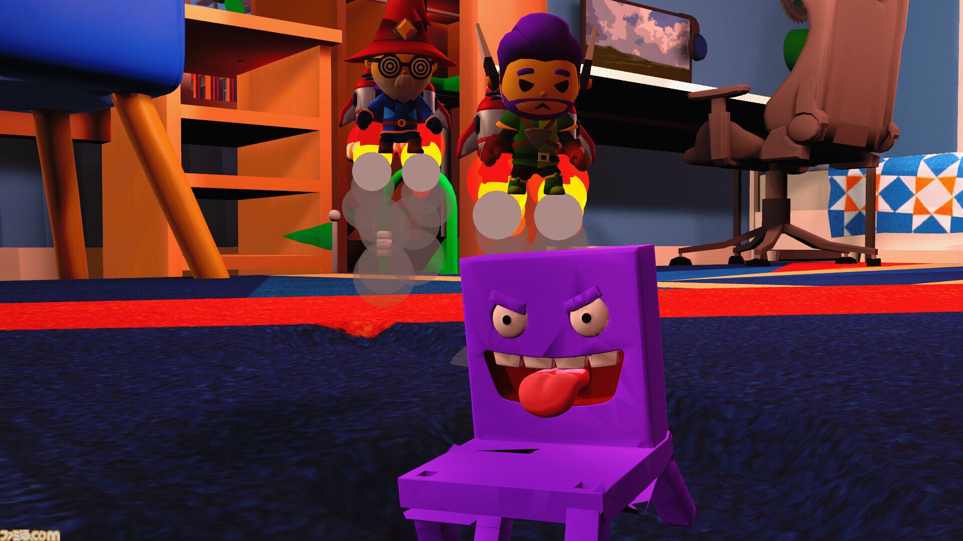 『Chair Chase』イスがパルクールで逃げ回るパーティー椅子取りゲームの体験版が11月3日より配信。友達を押しのけて多くのイスに座れ