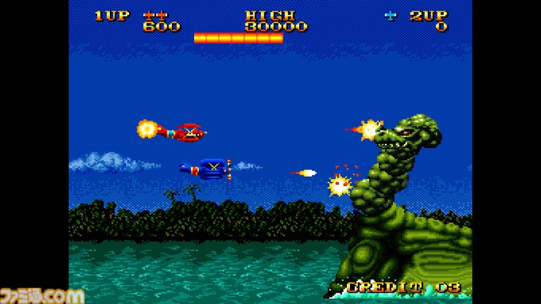 【アケアカ/アケアカ2】『原始島』が10月29日より配信。古代竜を倒しながら遭難事件の真相を追うSNKのシューティングゲーム
