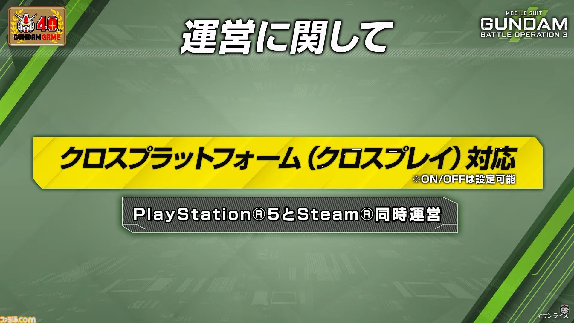 【バトオペ3】『機動戦士ガンダム バトルオペレーション3』が発表。PS5、PC（Steam）向けに基本プレイ無料で展開。『ガンダムSEED』などオルタナティブ作品が本格参戦