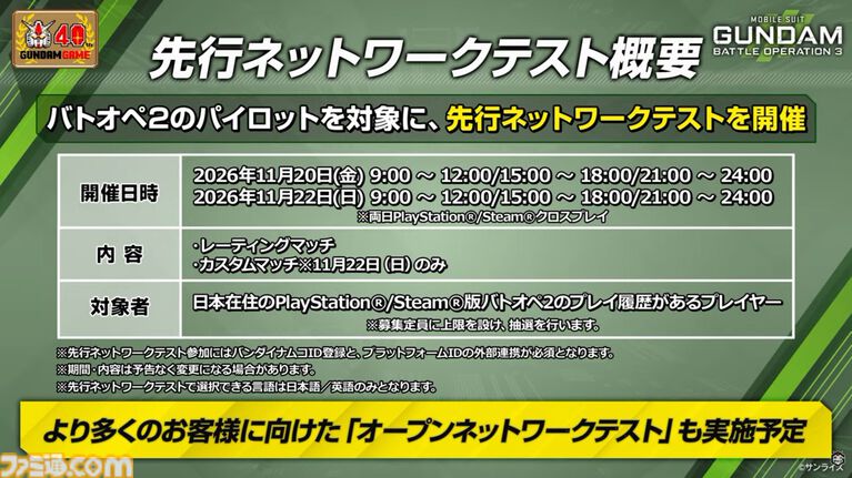 【バトオペ3】『機動戦士ガンダム バトルオペレーション3』が発表。PS5、PC(Steam)向けに基本プレイ無料で展開。『ガンダムSEED』などオルタナティブ作品が本格参戦