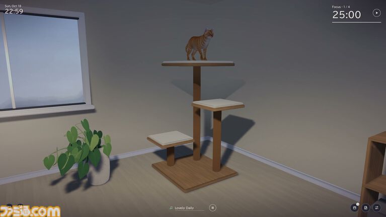 猫といっしょに仕事や勉強を。『Cozy Cat Room』11月17日発売。ポモドーロタイマーやToDoリスト搭載で集中して作業・休憩できる