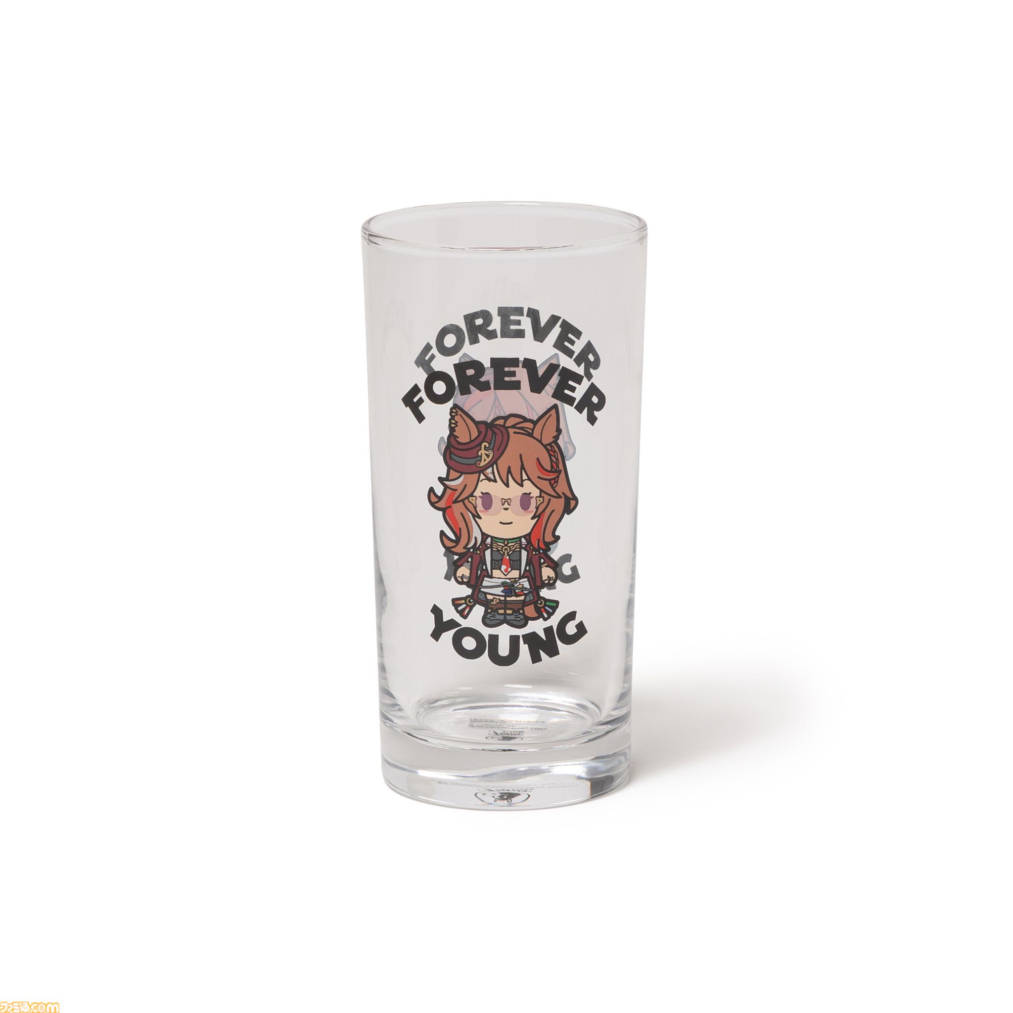 『ウマ娘』フォースクラブコラボ新商品、フォーエバーヤングのクッションとグラスが登場。10月31日12時よりオンラインストアで発売