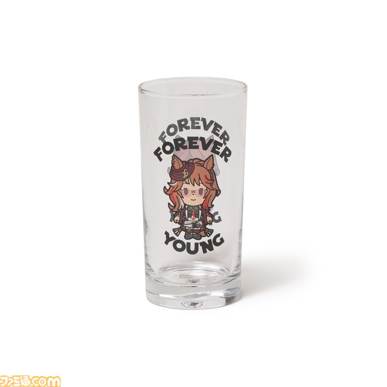 『ウマ娘』フォースクラブコラボ新商品、フォーエバーヤングのクッションとグラスが登場。10月31日12時よりオンラインストアで発売