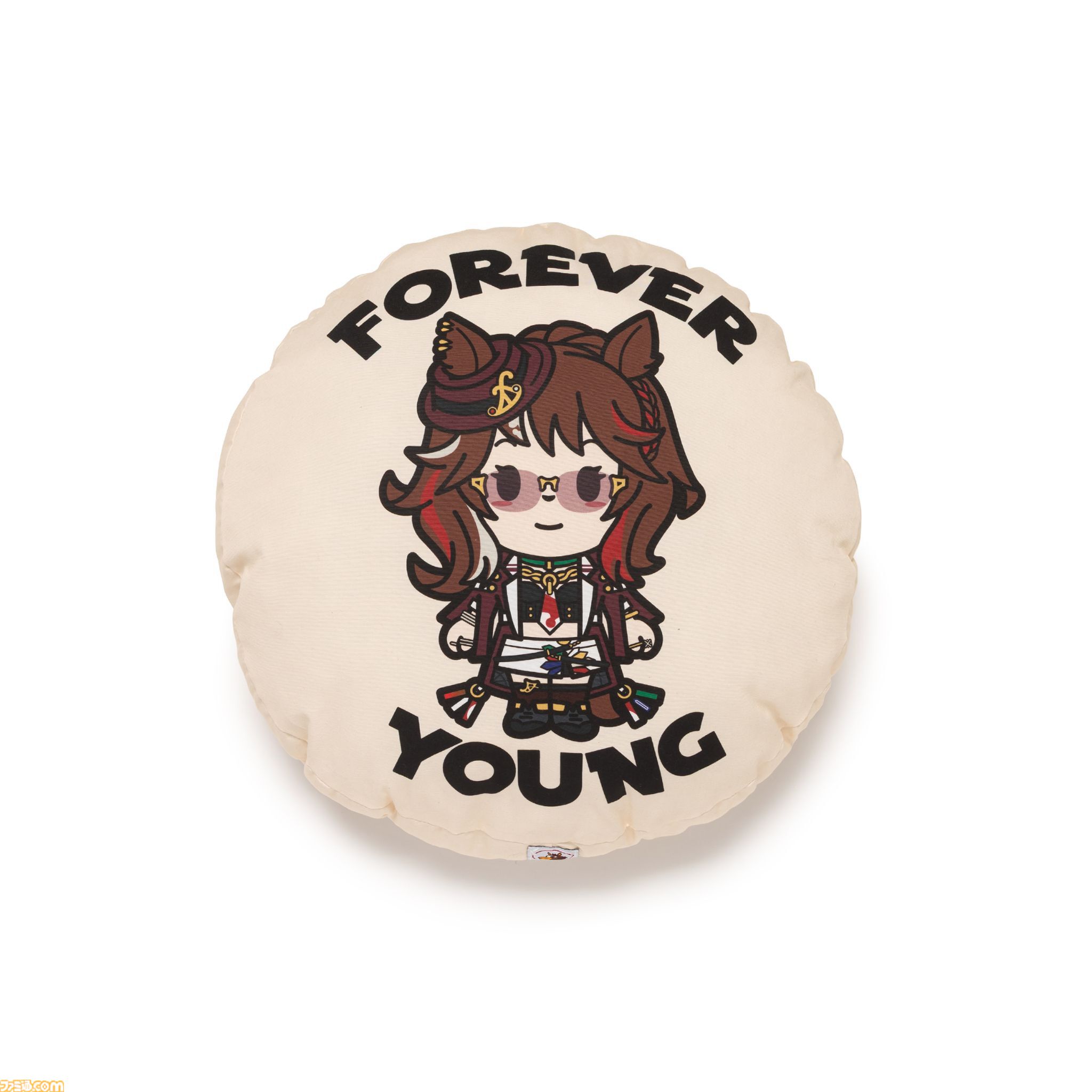 『ウマ娘』フォースクラブコラボ新商品、フォーエバーヤングのクッションとグラスが登場。10月31日12時よりオンラインストアで発売