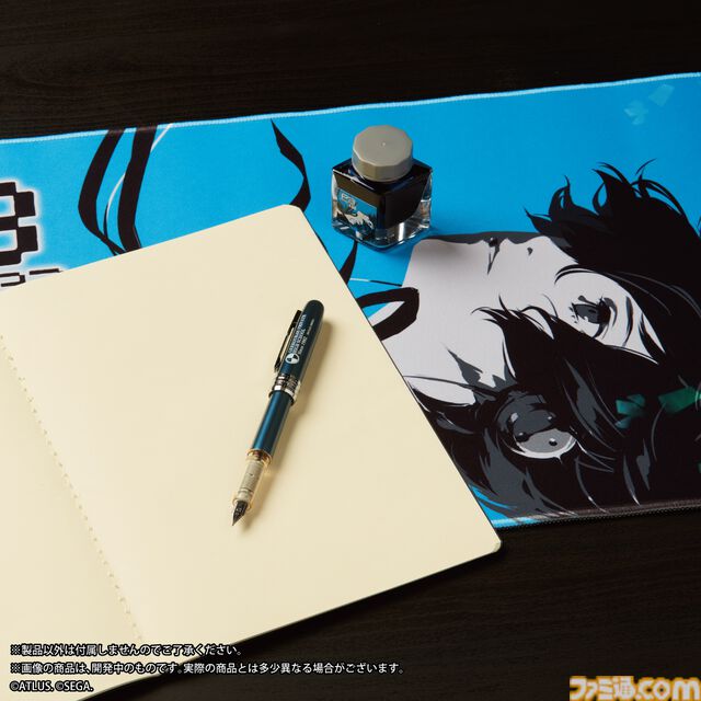 『ペルソナ3 リロード』万年筆&インクセットの予約受付スタート。ブルーの本体カラー、キャップには月光館学園の校章をプリント