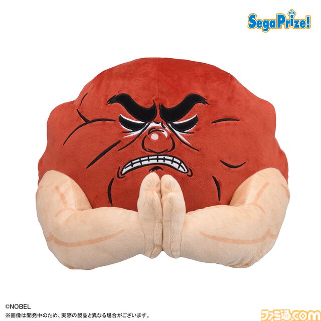 “男梅蔵”や“怪人カメカメ”などノーベル製菓のキャラクターがかわいらしいプライズ商品に。全国のゲームセンターほかにて2024年7月より順次展開予定