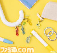 【ピクミン】チマっとした姿がかわいいマスコットアクセサリーがガシャポンに登場。傘の持ち手やポーチにつけて自分の持ち物の目じるしにできる