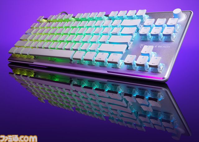 Turtle Beachのテンキーレスゲーミングキーボード“Vulcan II TKL Pro”ホワイトカラーが7月5日発売。RGBライティング調整やキー割り当ても可能