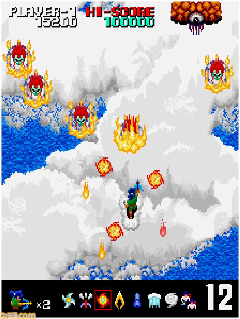 【アケアカ】『妖魔忍法帖』が7月4日に配信。忍法を使って悪霊軍団によって捕らわれた姫を助け出すシューティングゲーム